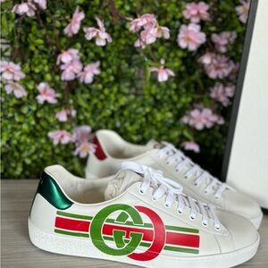 New Mens Gucci Ace interlocking logo sneakers
